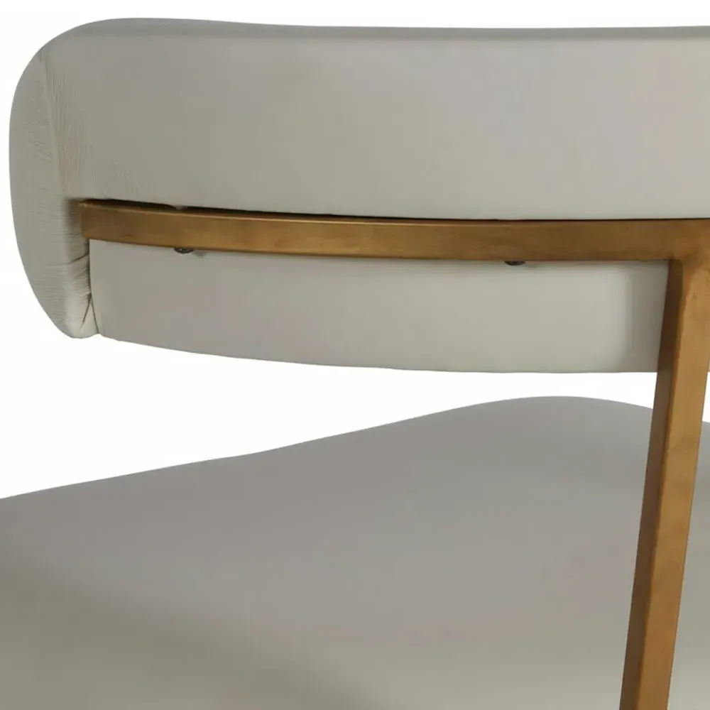 Matlock Dining Side Chair - White, Faux Leather