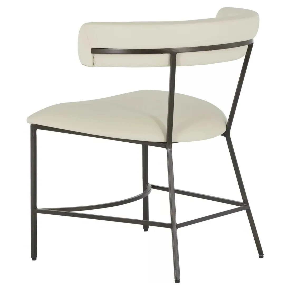 Matlock Dining Side Chair - White, Faux Leather