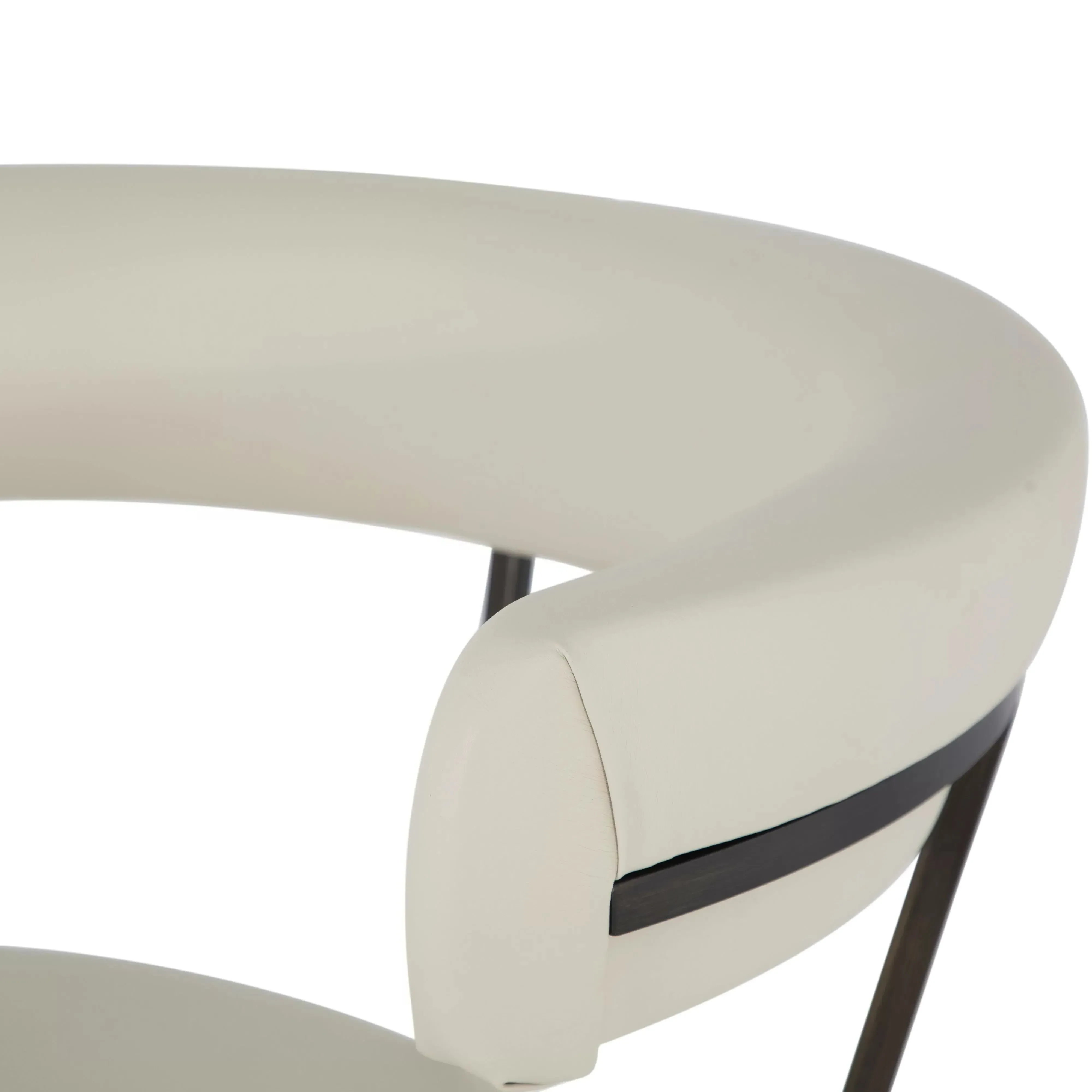 Matlock Dining Side Chair - White, Faux Leather