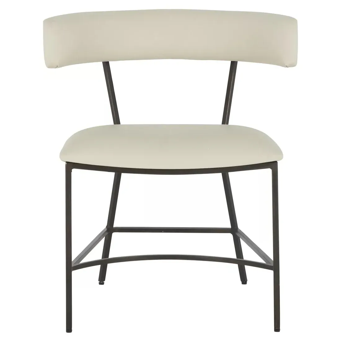 Matlock Dining Side Chair - White, Faux Leather