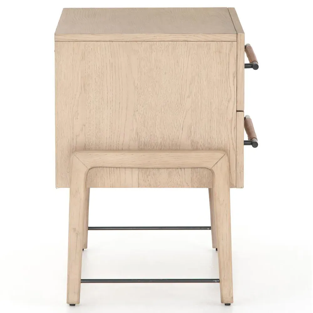 Matthew 2 Drawer Nightstand - Brown, Oak