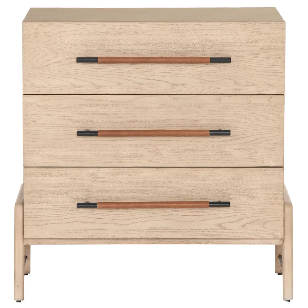 Matthew 3 Drawer Dresser - Brown, Oak image