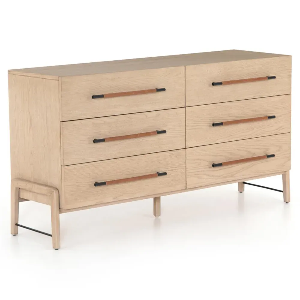 Matthew 6 Drawer Dresser - Brown, Oak