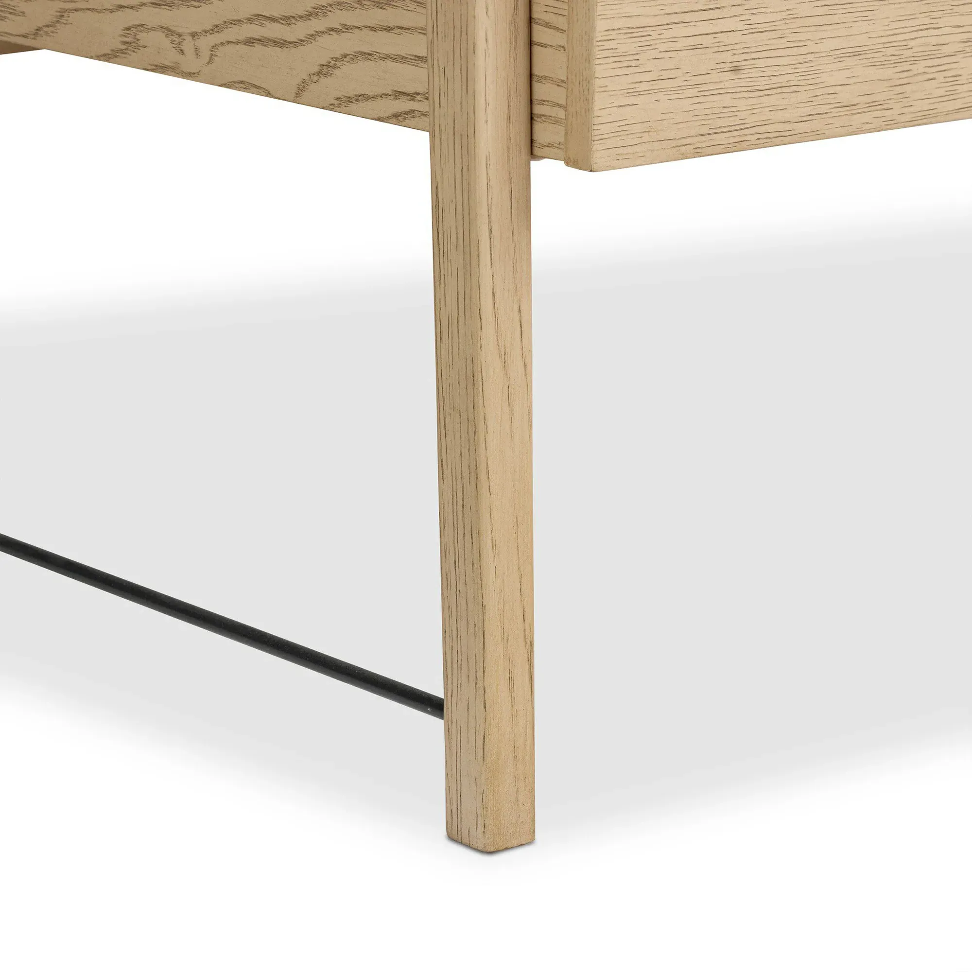 Matthew Desk with Storage - Brown, Oak