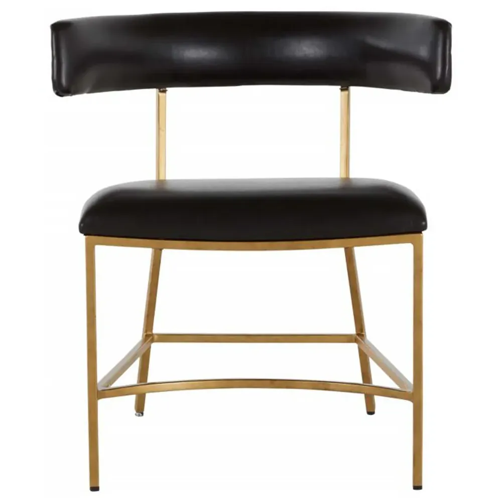 Matthew Dining Side Chair - Black, Faux Leather image