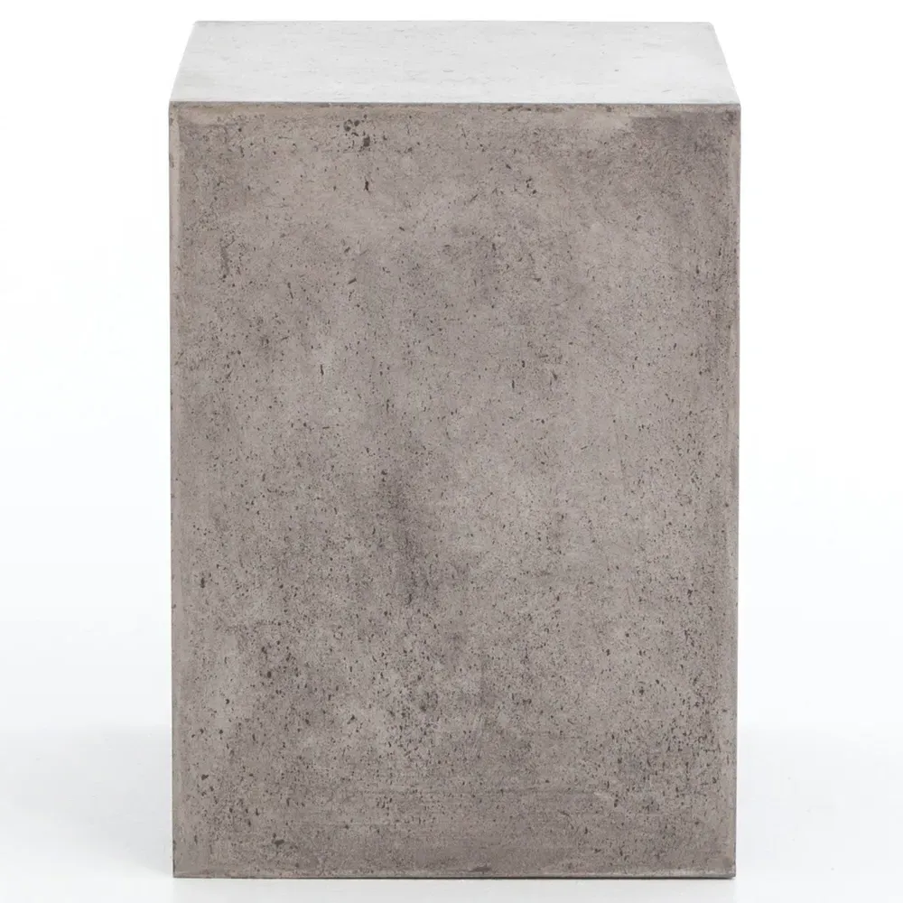 Matthew Industrial Loft Rectangular Side Table - Grey, Concrete