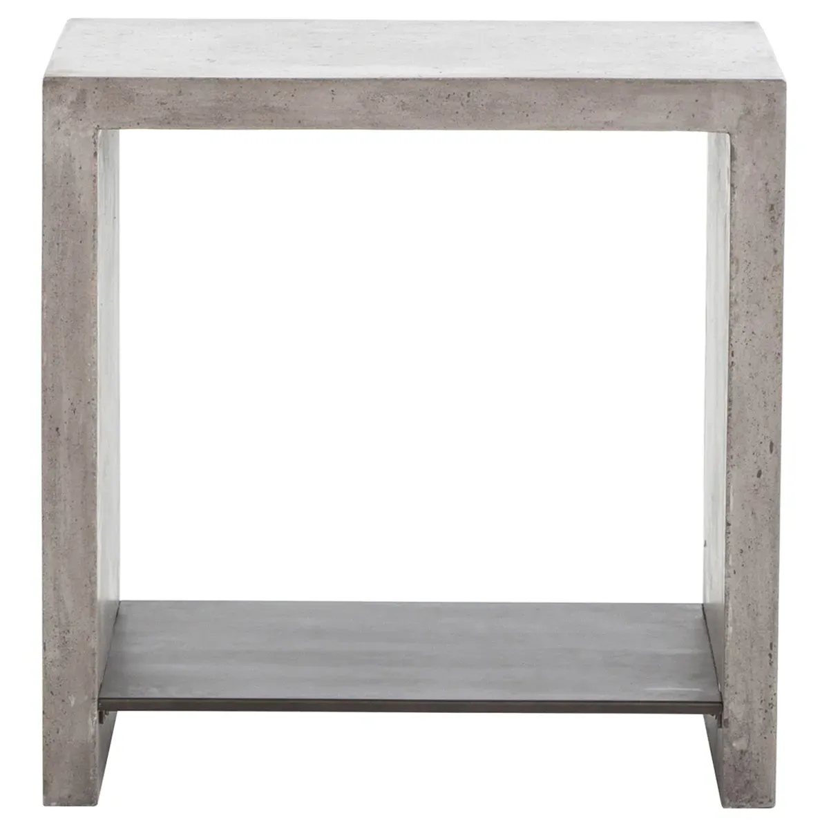 Matthew Industrial Loft Rectangular Side Table - Grey, Concrete image