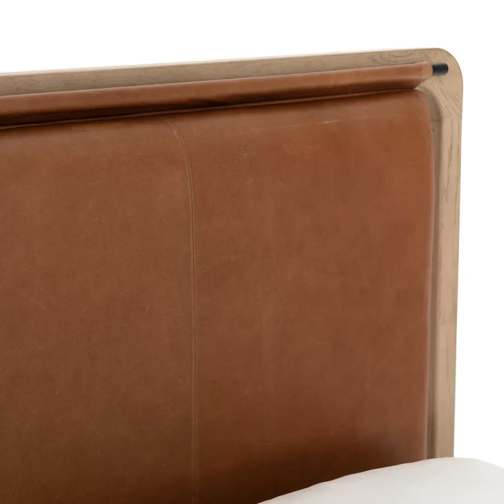 Matthew King Size Bed Frame - Brown, Oak