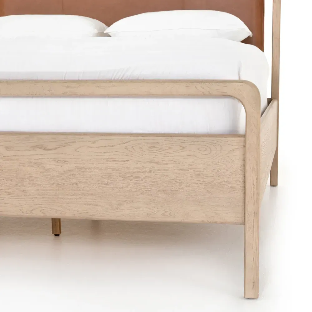 Matthew King Size Bed Frame - Brown, Oak