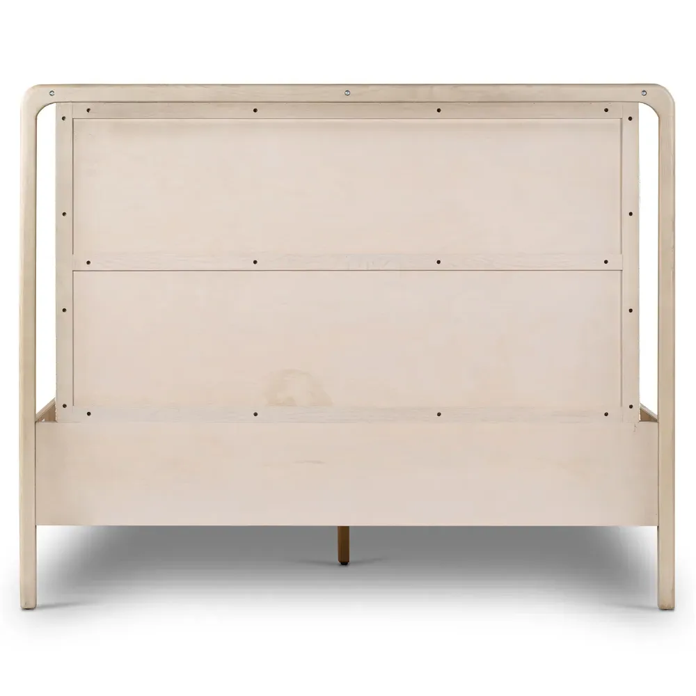 Matthew King Size Bed Frame - White, Oak