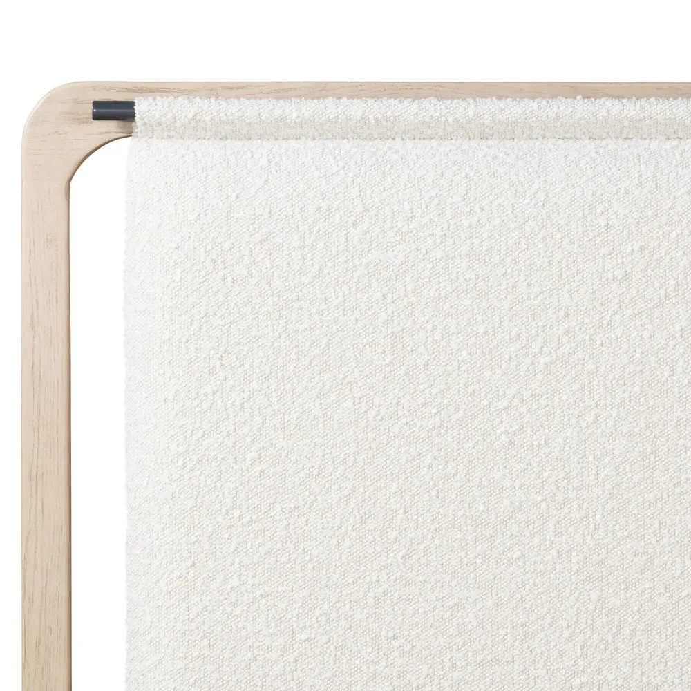 Matthew King Size Bed Frame - White, Oak