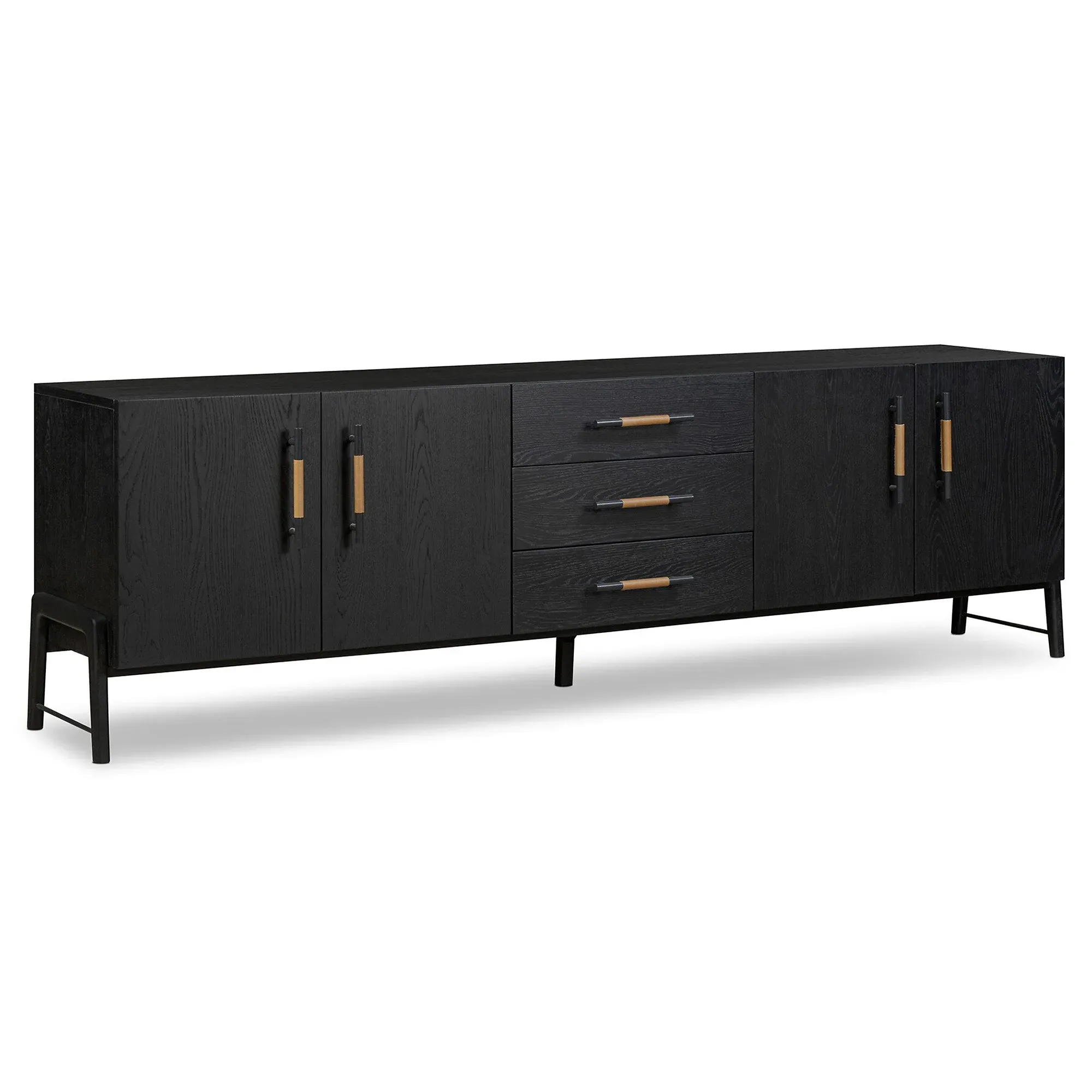 Matthew Media Console - Black, Oak