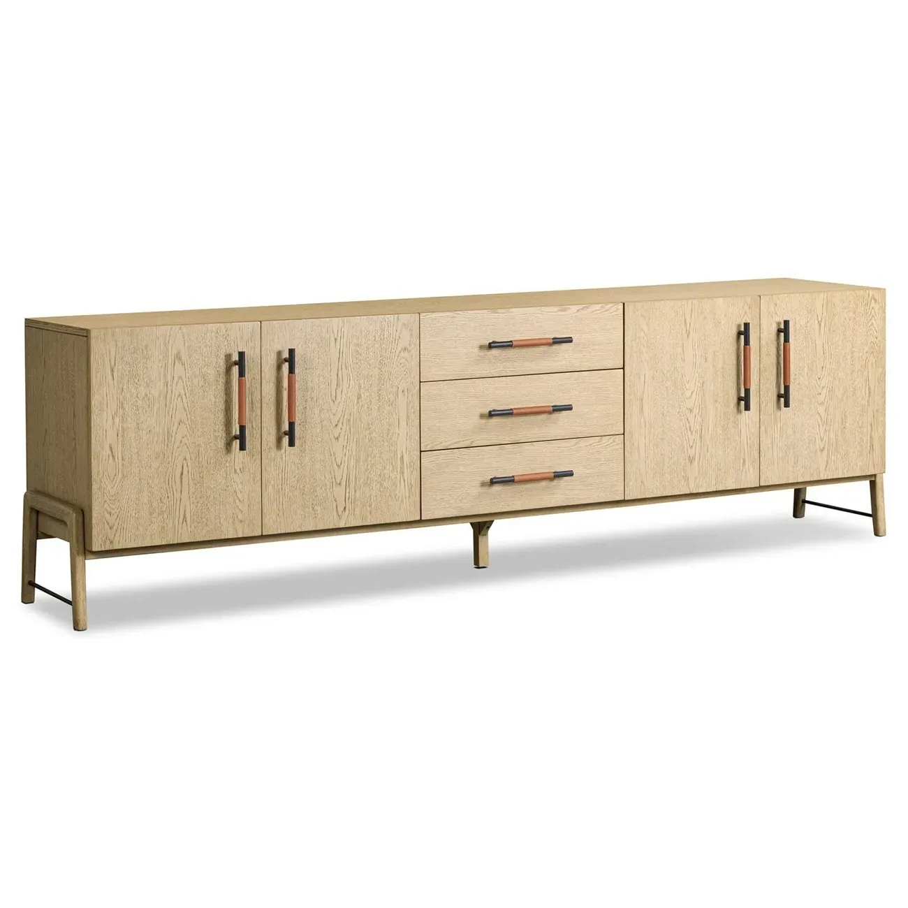 Matthew Media Console - Brown, Oak