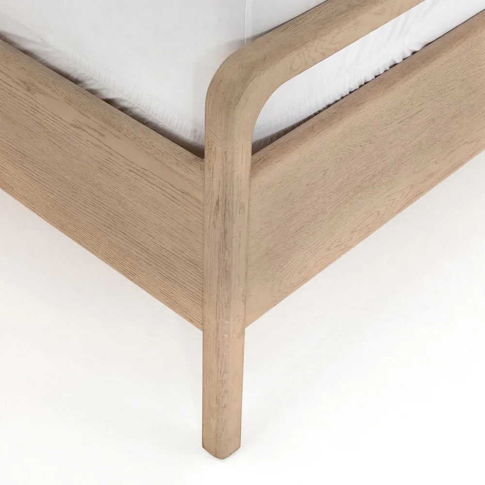 Matthew Queen Size Bed Frame - Brown, Oak