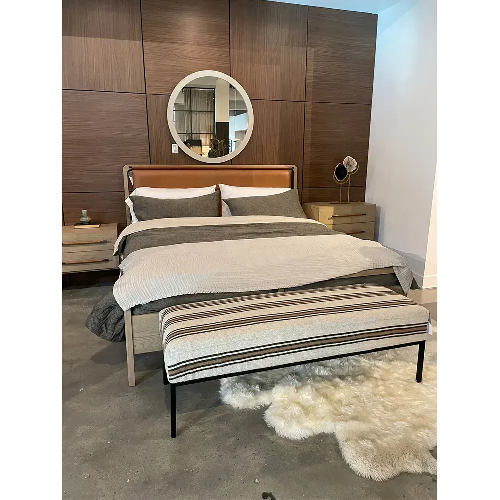 Matthew Queen Size Bed Frame - Brown, Oak