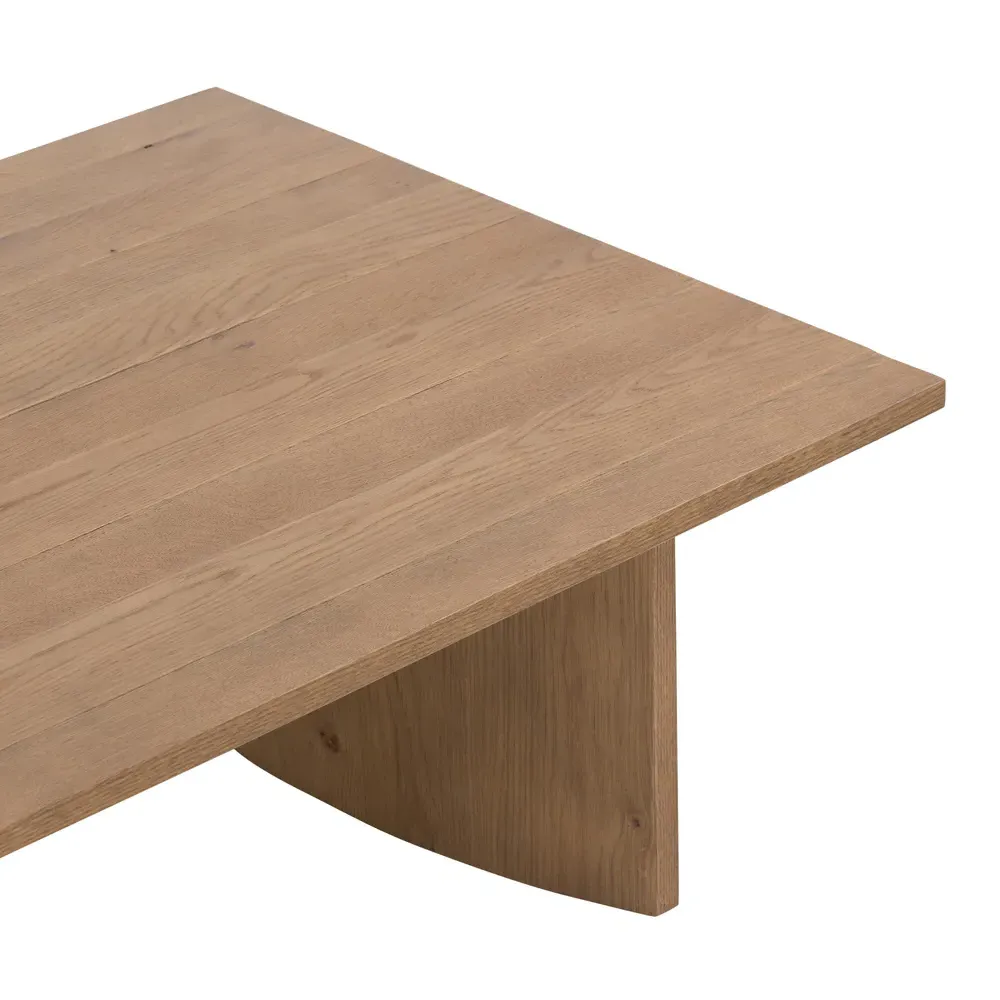Matthew Rectangular Coffee Table - Brown, Oak