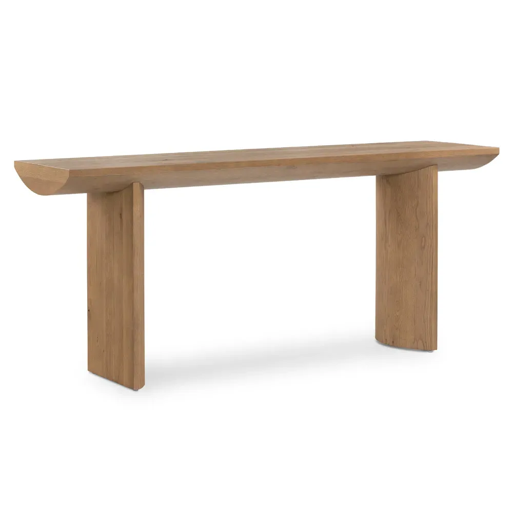 Matthew Rectangular Console Table - Brown, Oak