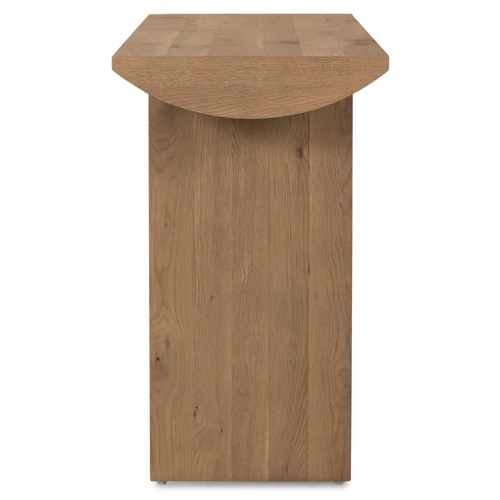 Matthew Rectangular Console Table - Brown, Oak