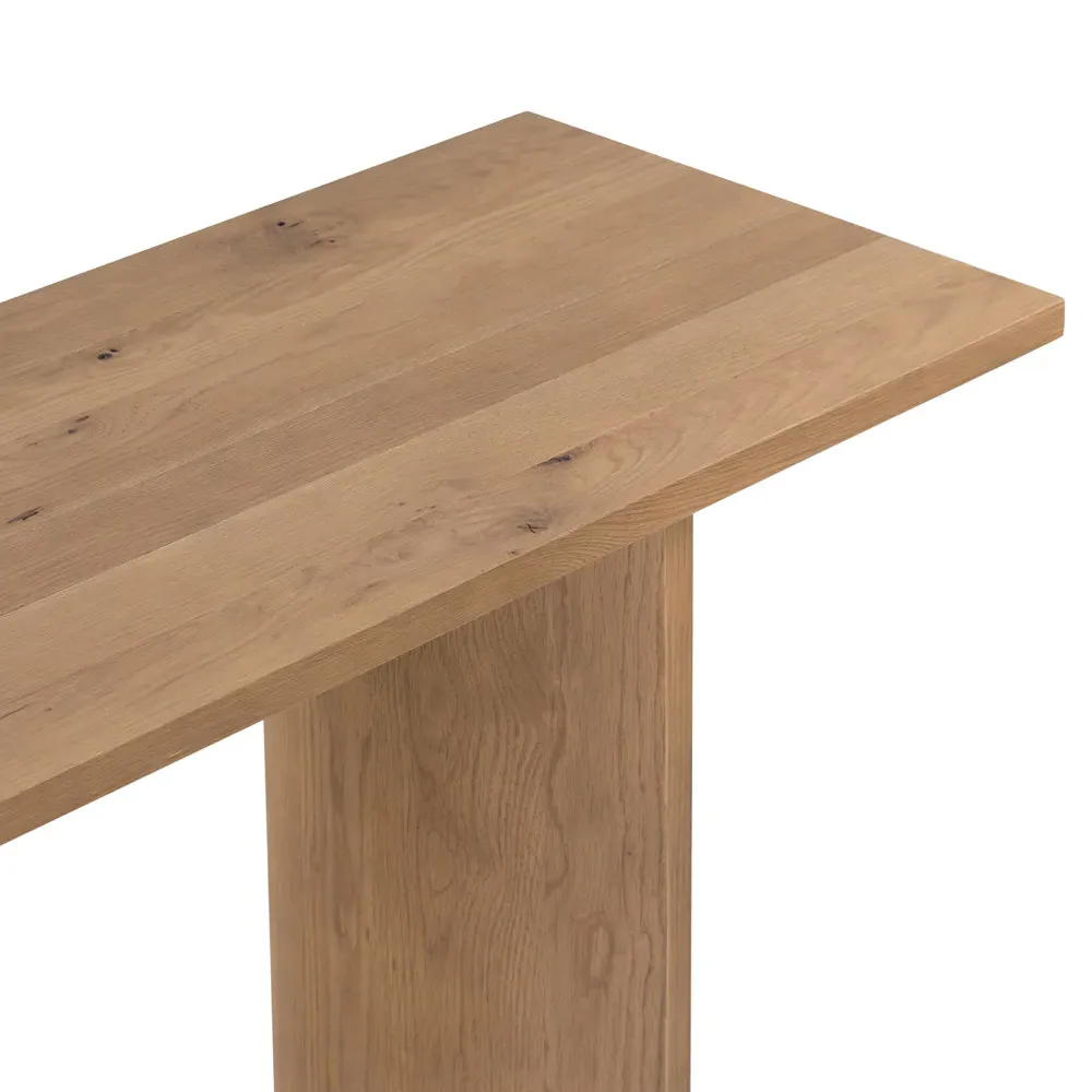 Matthew Rectangular Console Table - Brown, Oak