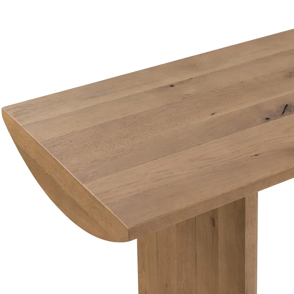 Matthew Rectangular Console Table - Brown, Oak