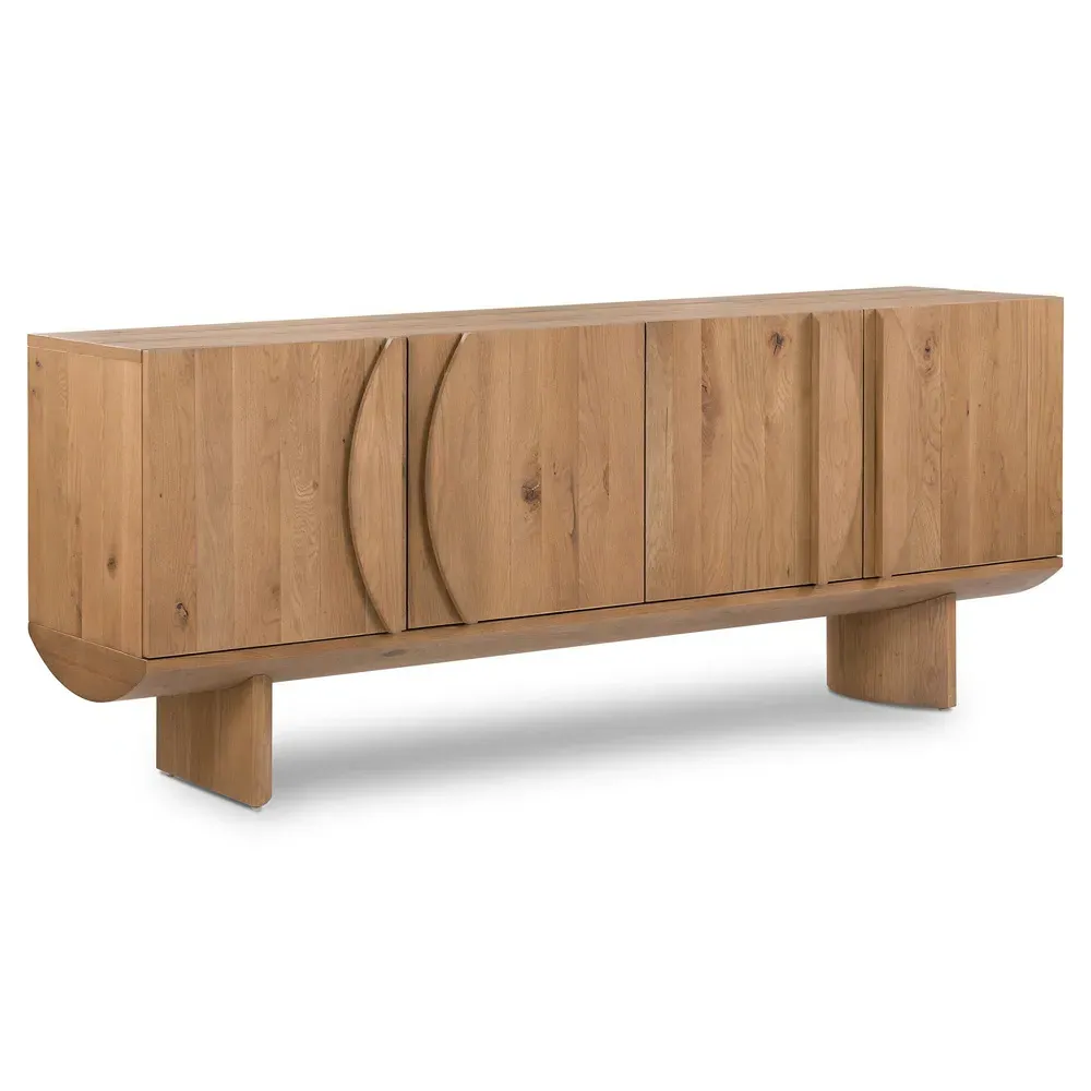 Matthew Sideboard with Storage - Brown, Oak
