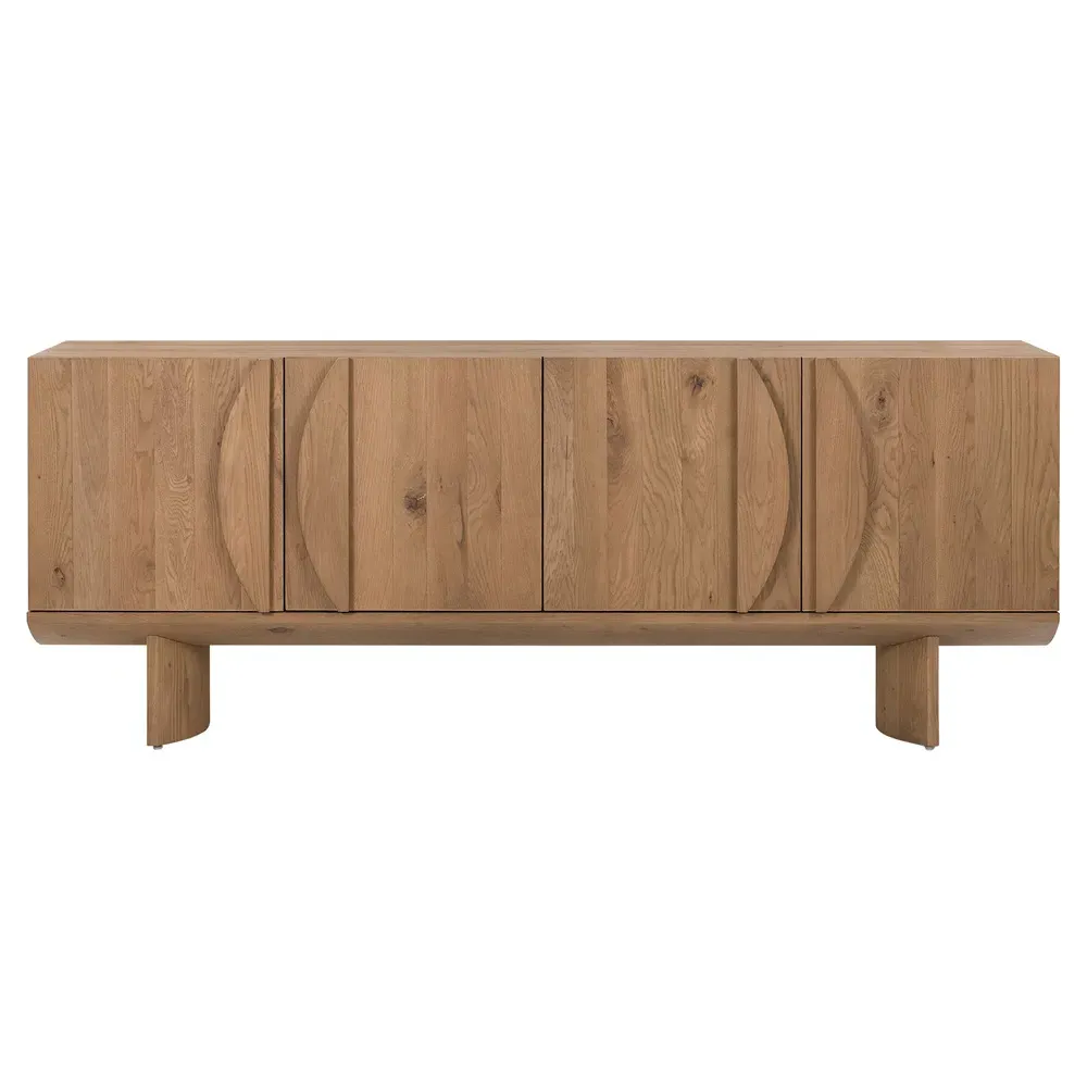 Matthew Sideboard with Storage - Brown, Oak