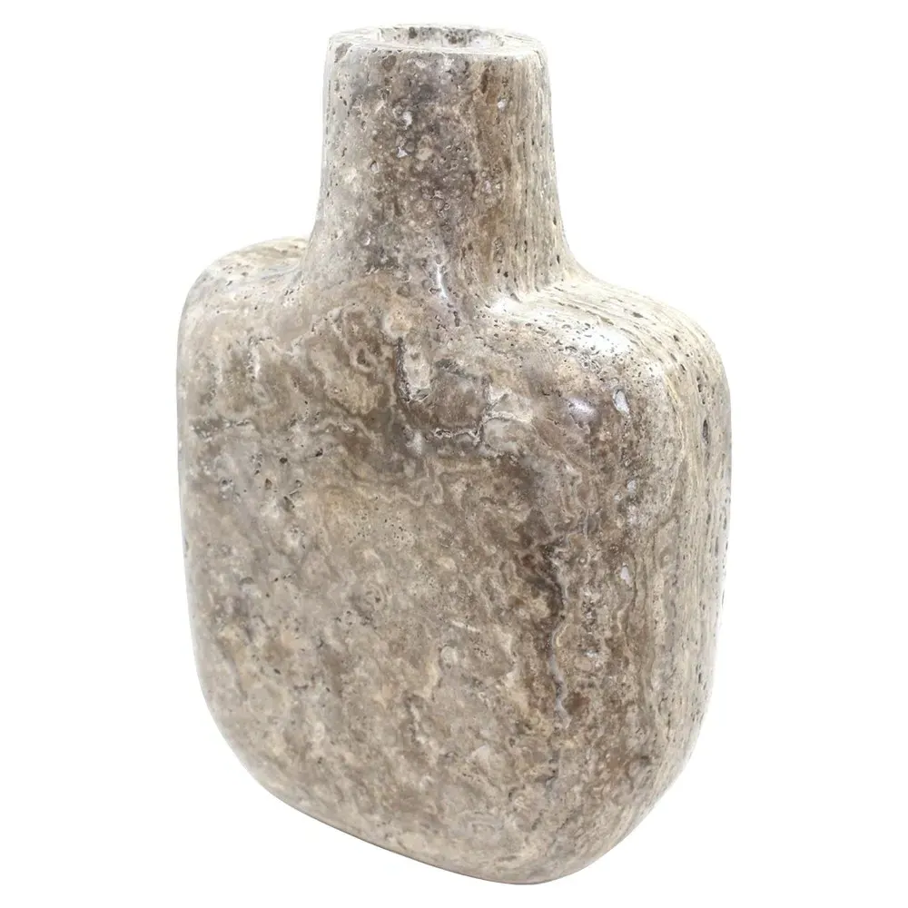Matthias Large Bud Table Vase - Grey, Travertine