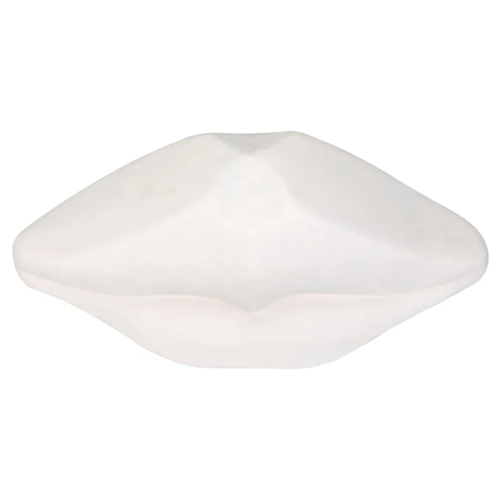 Mavery Lip Sculpture - White, Fiber Cement