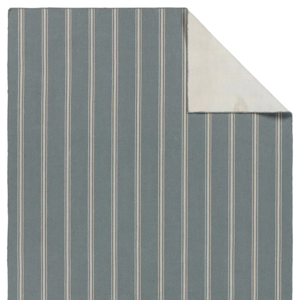 Mavian Striped Indoor Outdoor Rug - Blue, PET Yarn