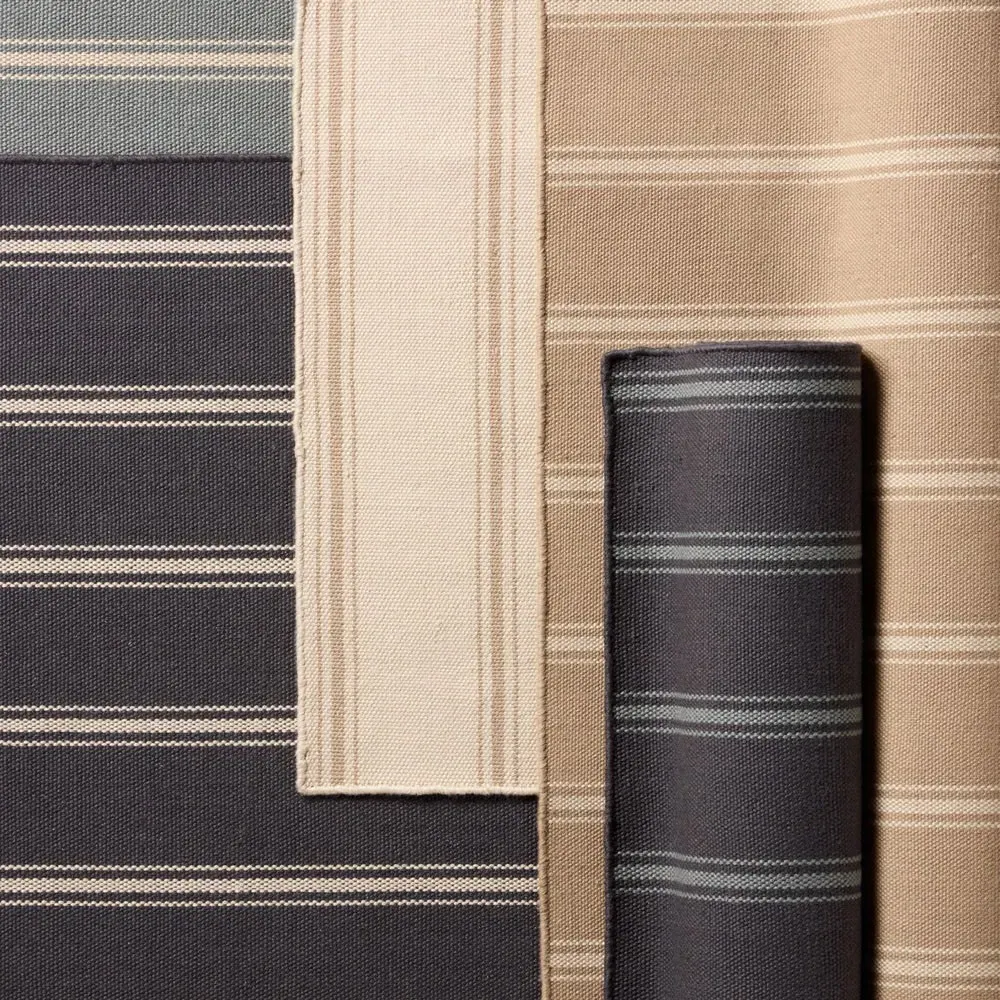 Mavian Striped Indoor Outdoor Rug - Blue, PET Yarn