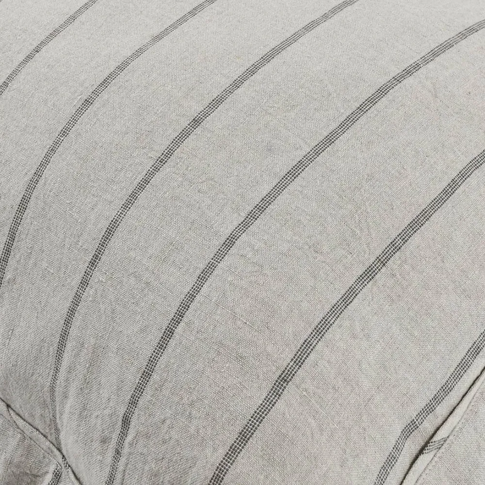 Mavis Euro Striped Linen Sham - Natural