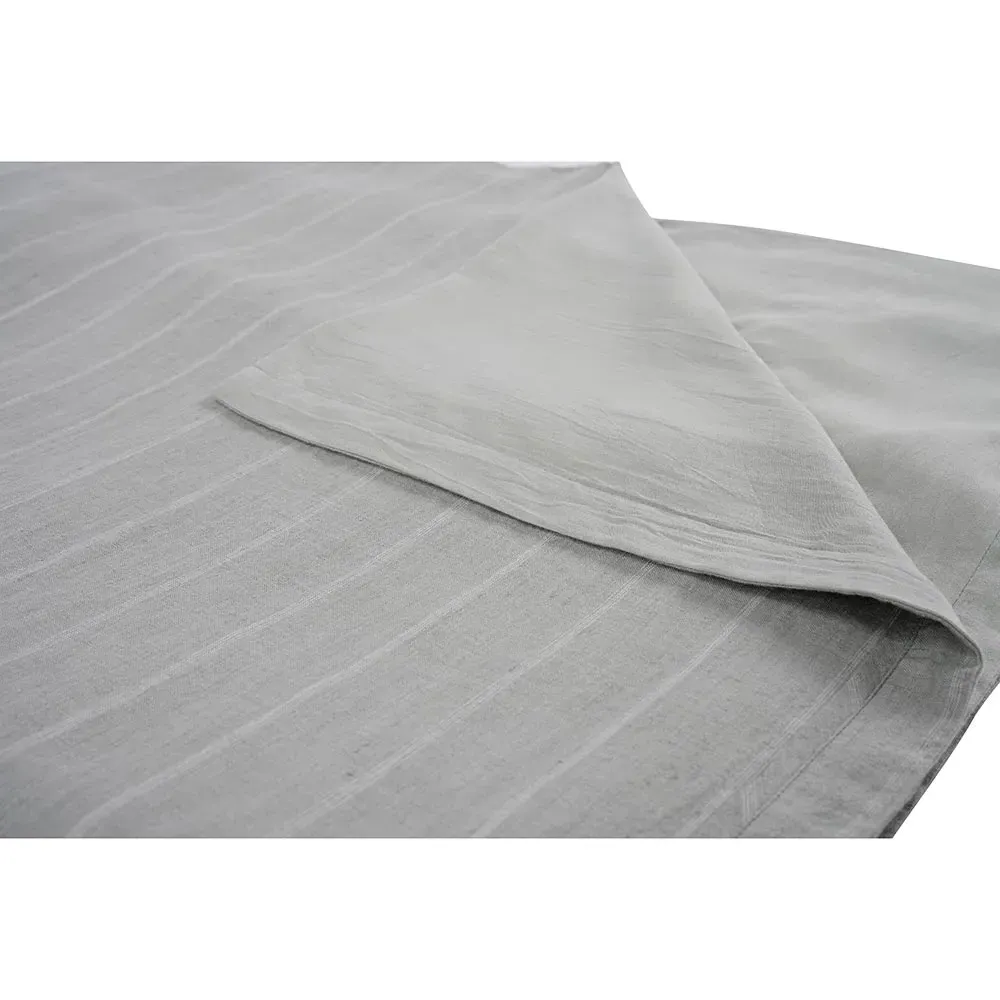 Mavis King Size Striped Duvet - Sage, Linen