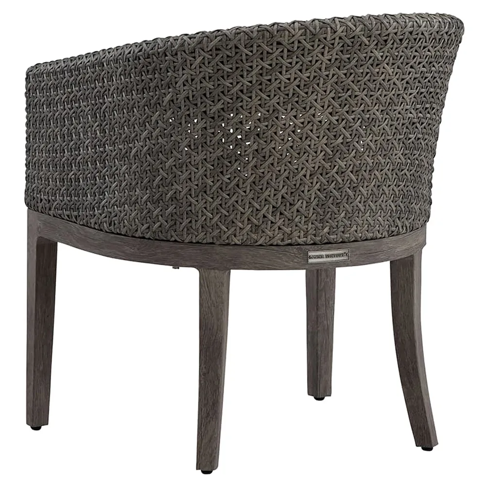 Mavis Outdoor Dining Arm Chair - Grey, Wicker