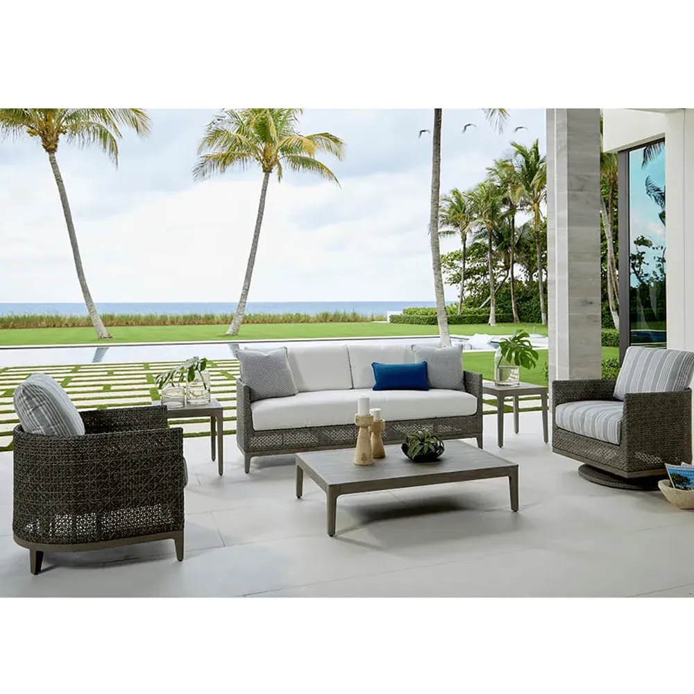 Mavis Outdoor Lounge Chair - Grey, Wicker