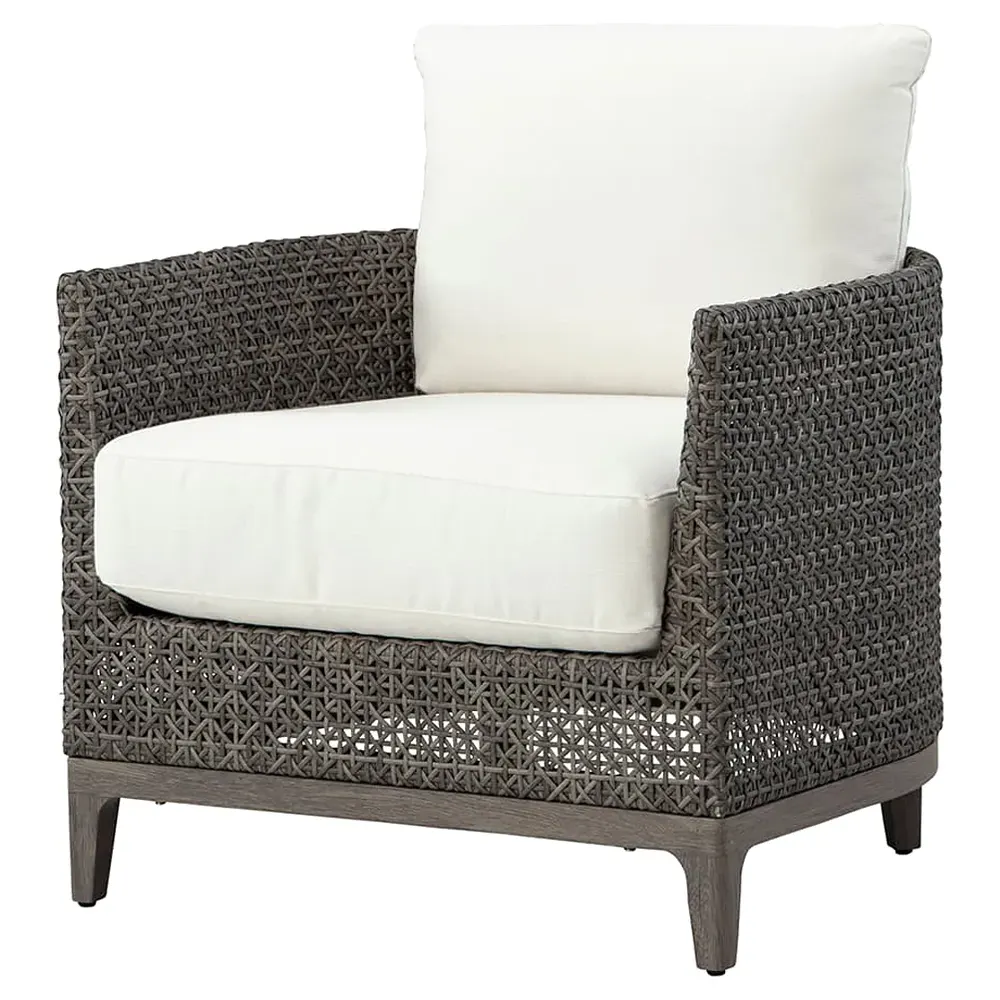 Mavis Outdoor Lounge Chair - Grey, Wicker