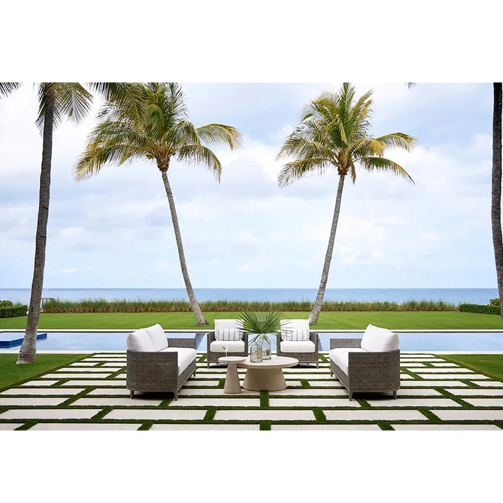 Mavis Outdoor Sofa - Grey, Wicker