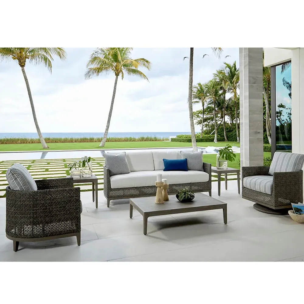 Mavis Outdoor Sofa - Grey, Wicker