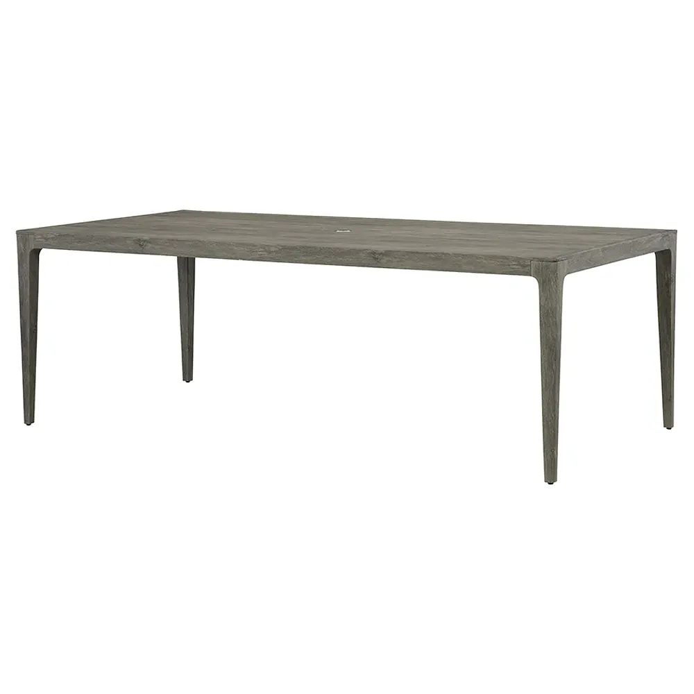 Mavis Rectangular Outdoor Dining Table - Grey, Aluminum