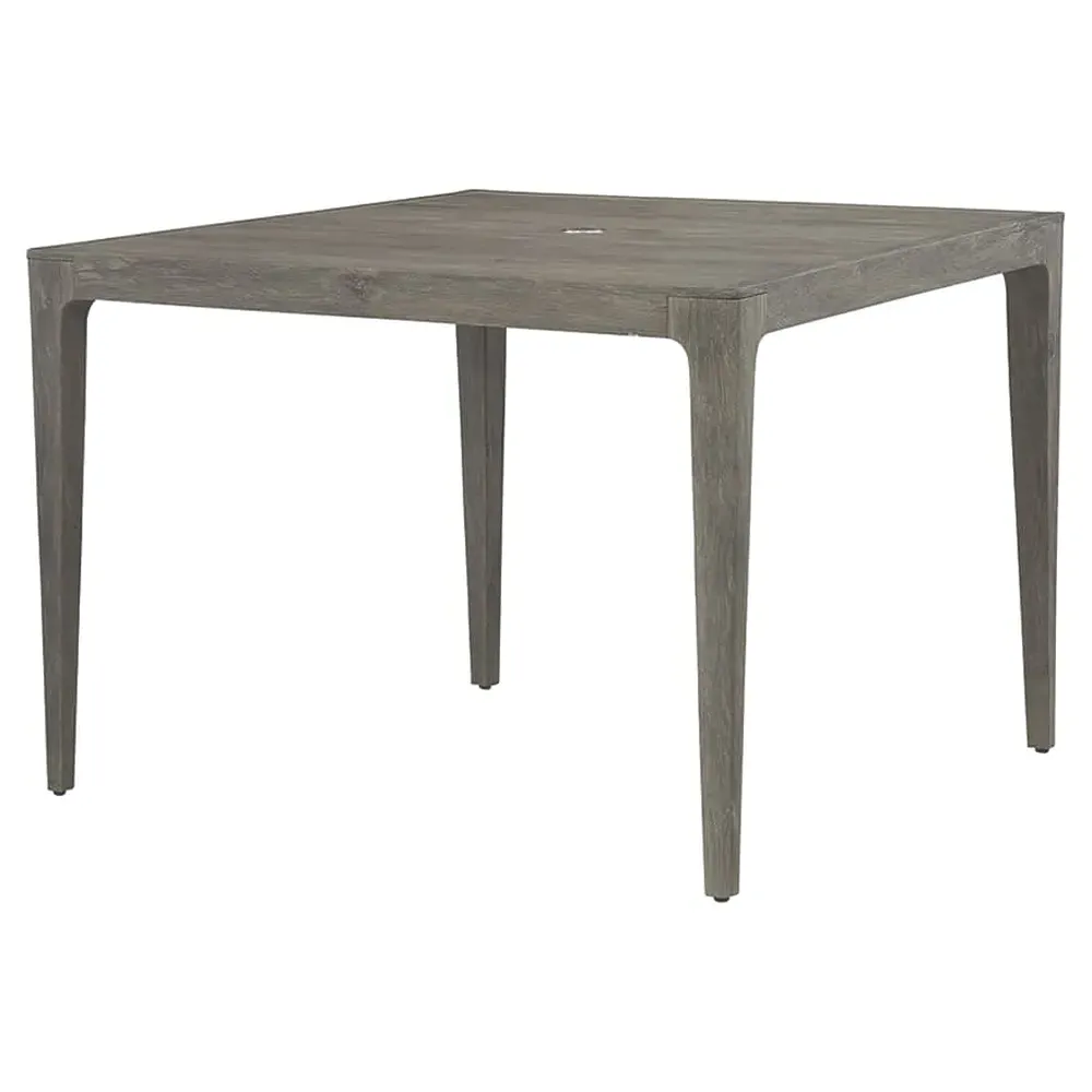Mavis Square Outdoor Dining Table - Grey, Aluminum