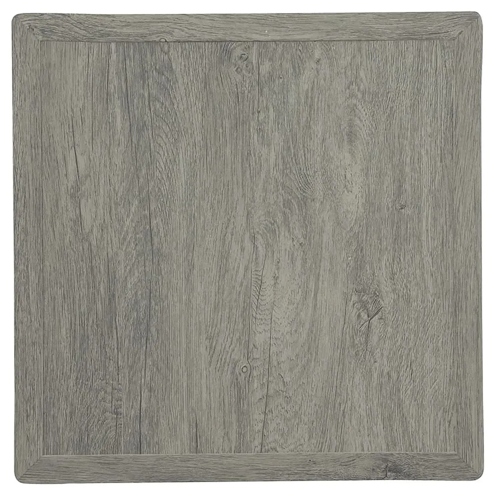 Mavis Square Outdoor End Table - Grey, Aluminum