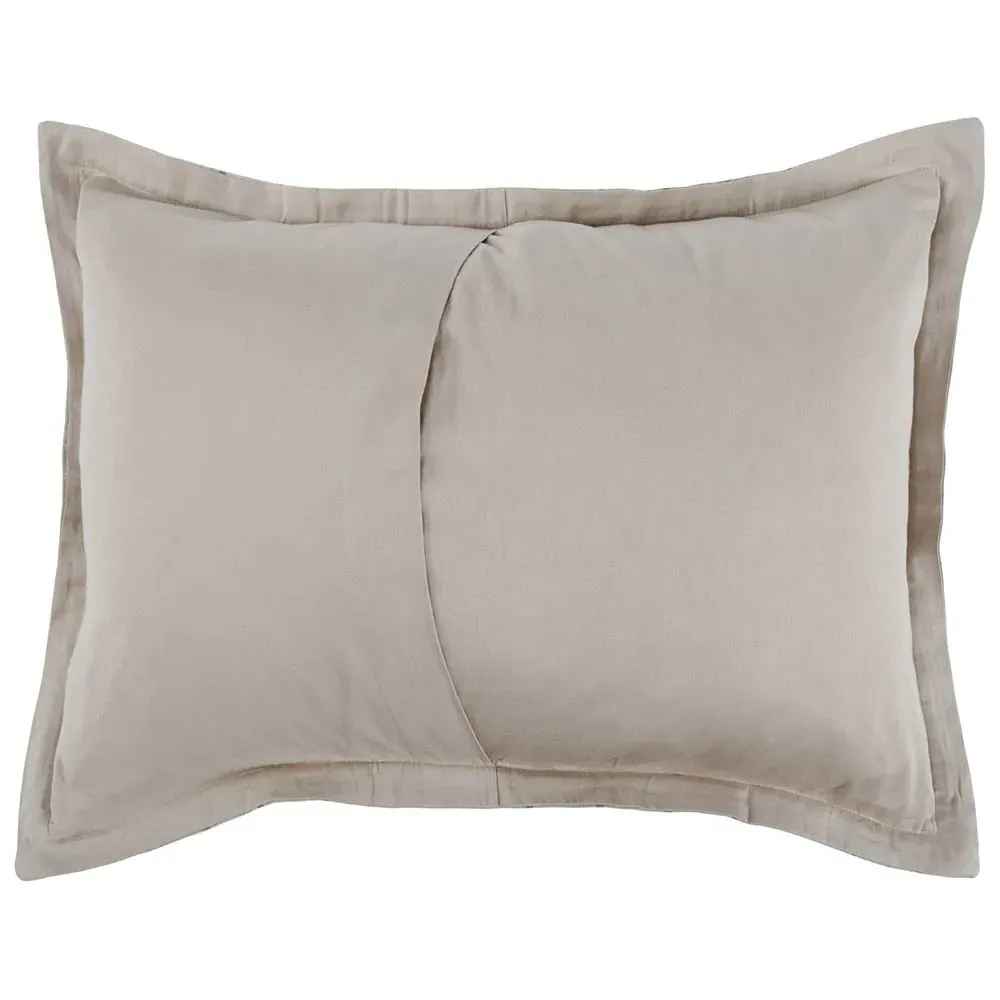 Mavis Standard Striped Linen Sham - Natural