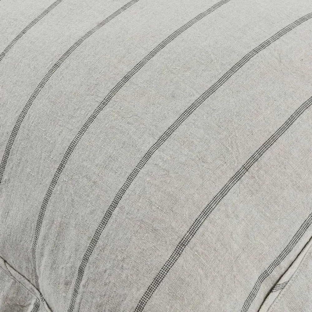 Mavis Standard Striped Linen Sham - Natural