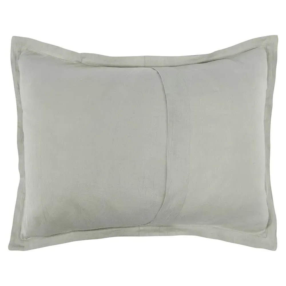 Mavis Standard Striped Linen Sham - Sage