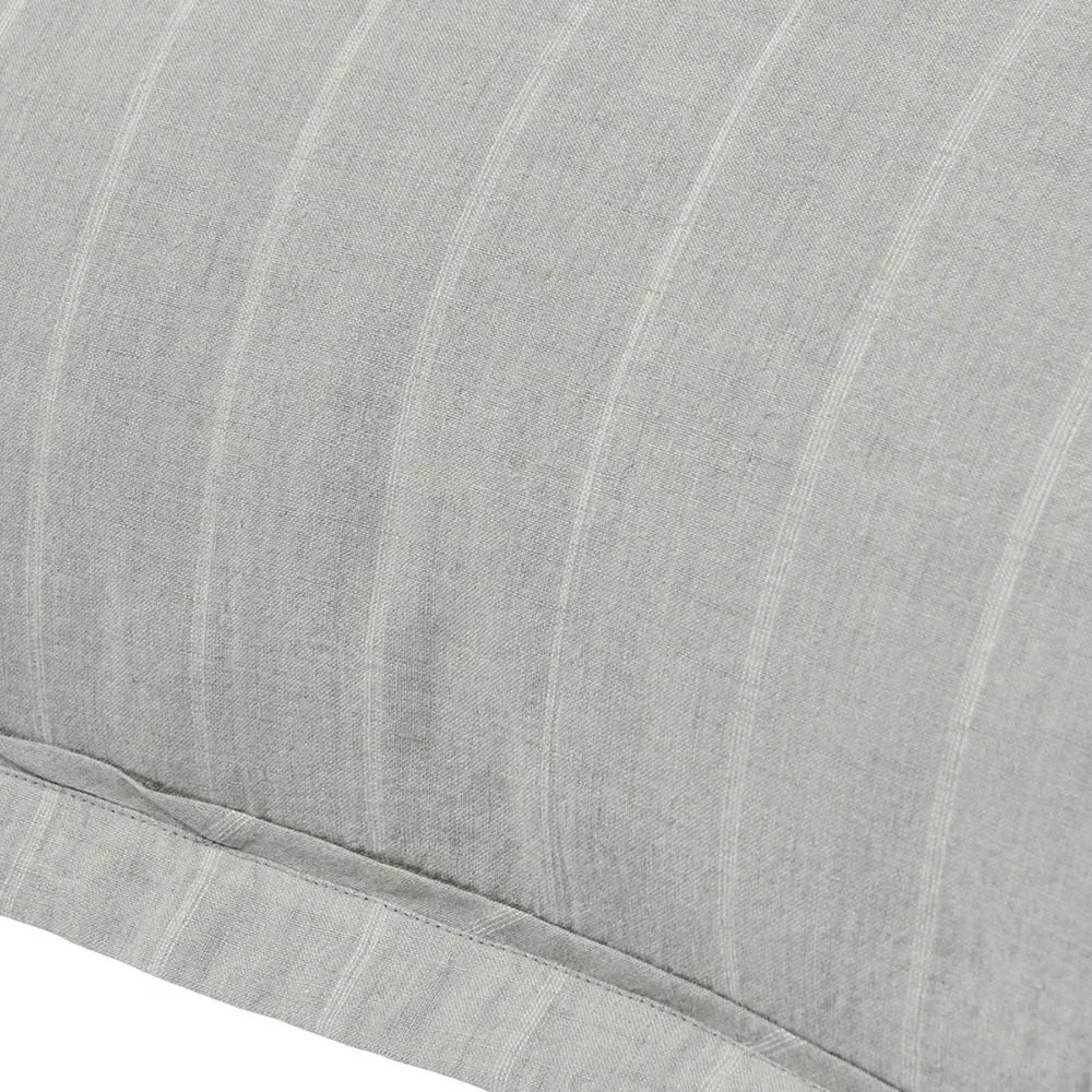 Mavis Standard Striped Linen Sham - Sage