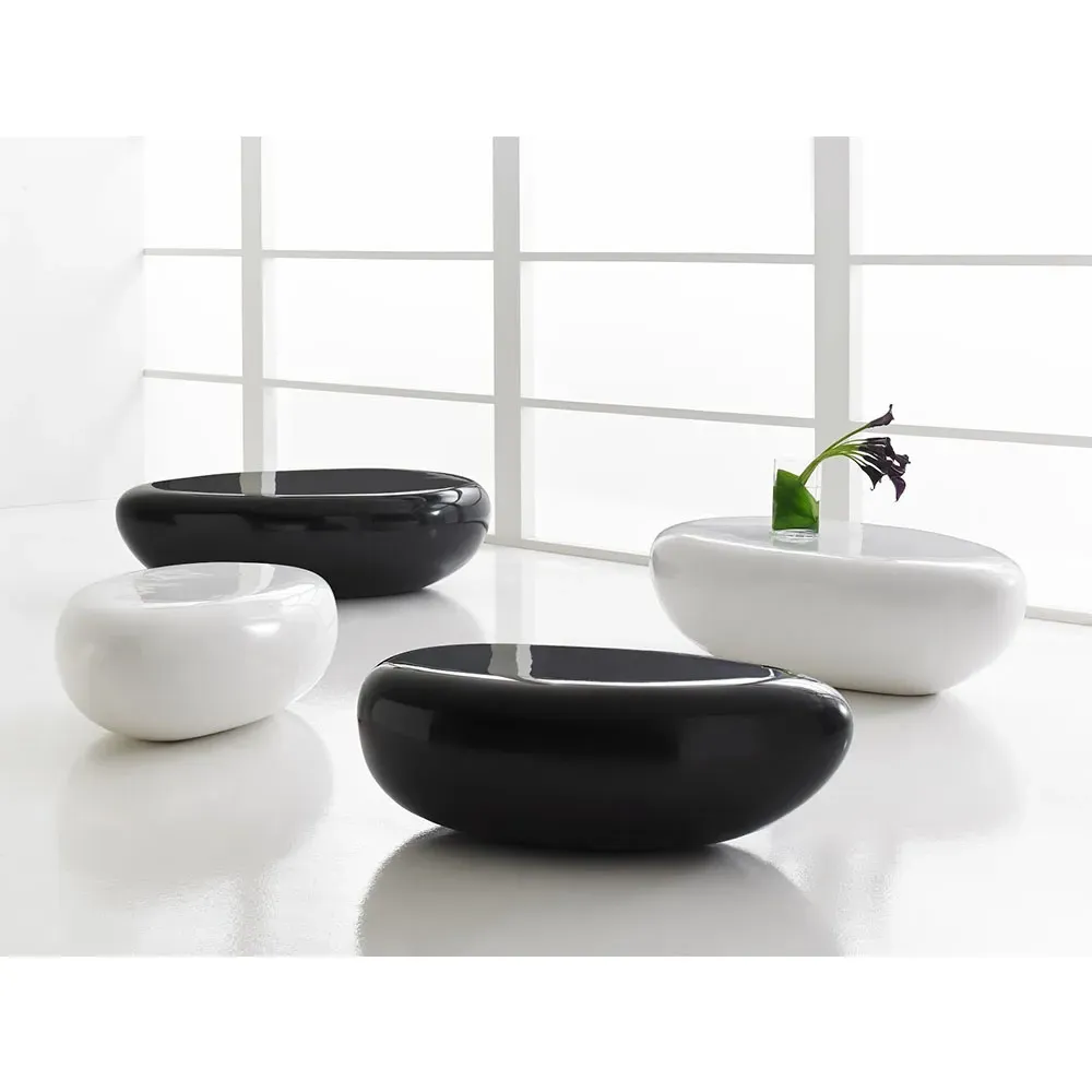 Maxim Large Outdoor Block Coffee Table - Black, Resin