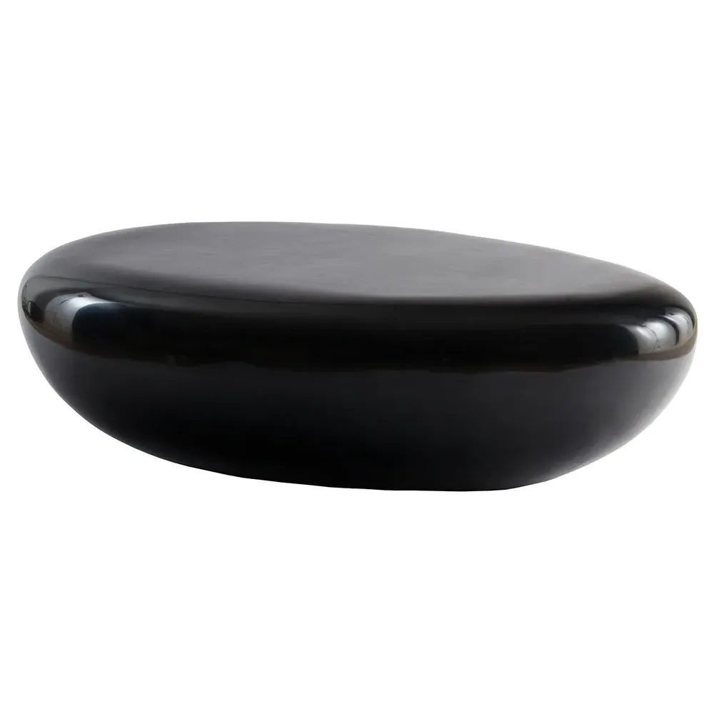 Maxim Large Outdoor Block Coffee Table - Black, Resin