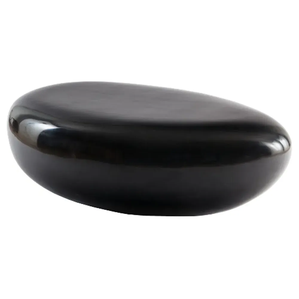 Maxim Small Outdoor Block Coffee Table - Black, Resin image