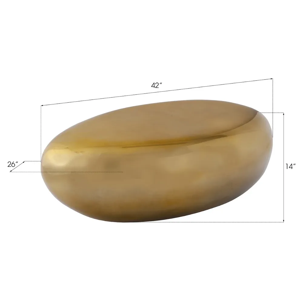 Maxim Small Outdoor Coffee Table - Liquid Gold, Resin