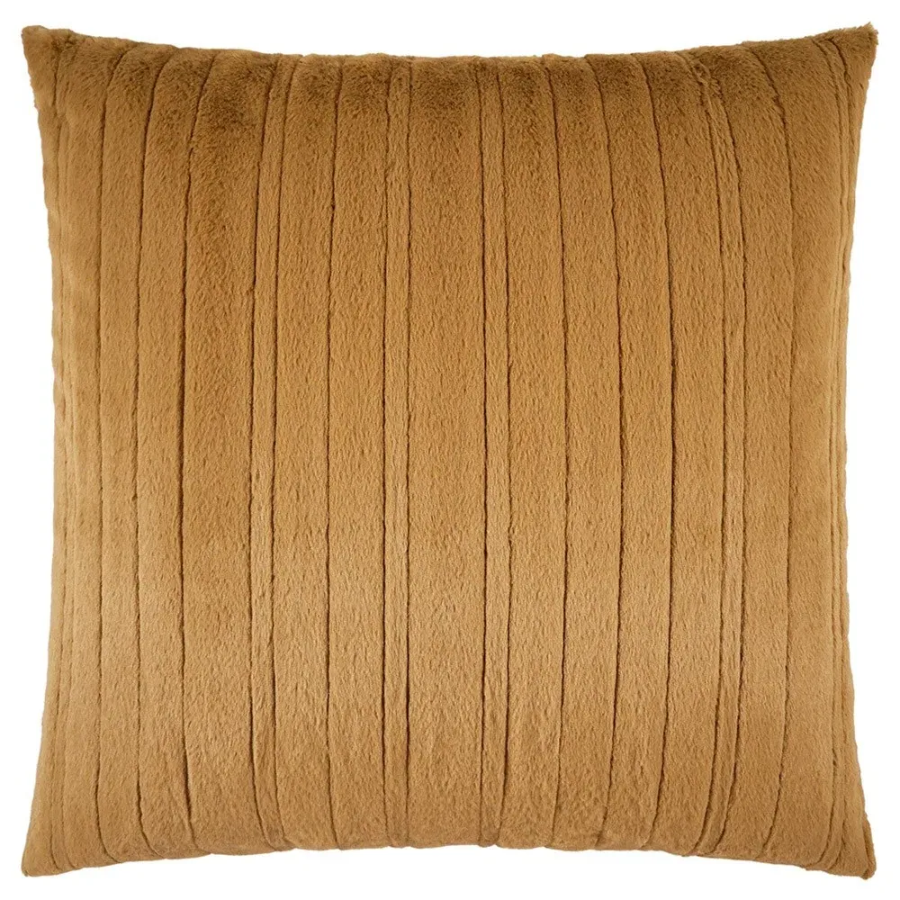 Maxime 22x22 Throw Pillow - Brown, Faux Fur image