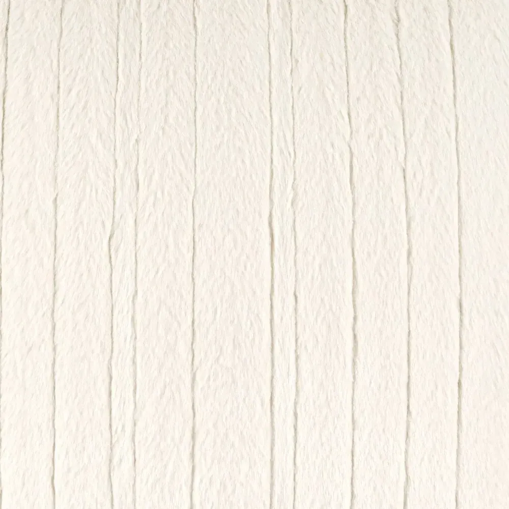 Maxime 24x24 Throw Pillow - White, Faux Fur